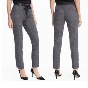 WHBM Curvy Plaid Slim Ankle Pants